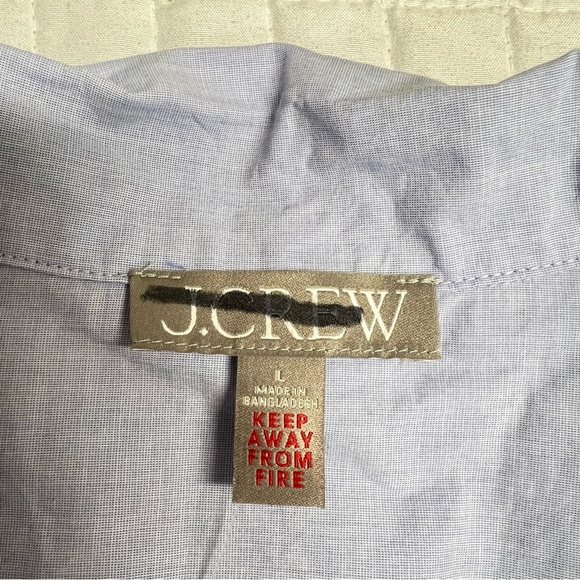 J. Crew Classic pajama pant set end-on-end cotton in Cool Lilac Blue Size Large - Picture 6 of 12